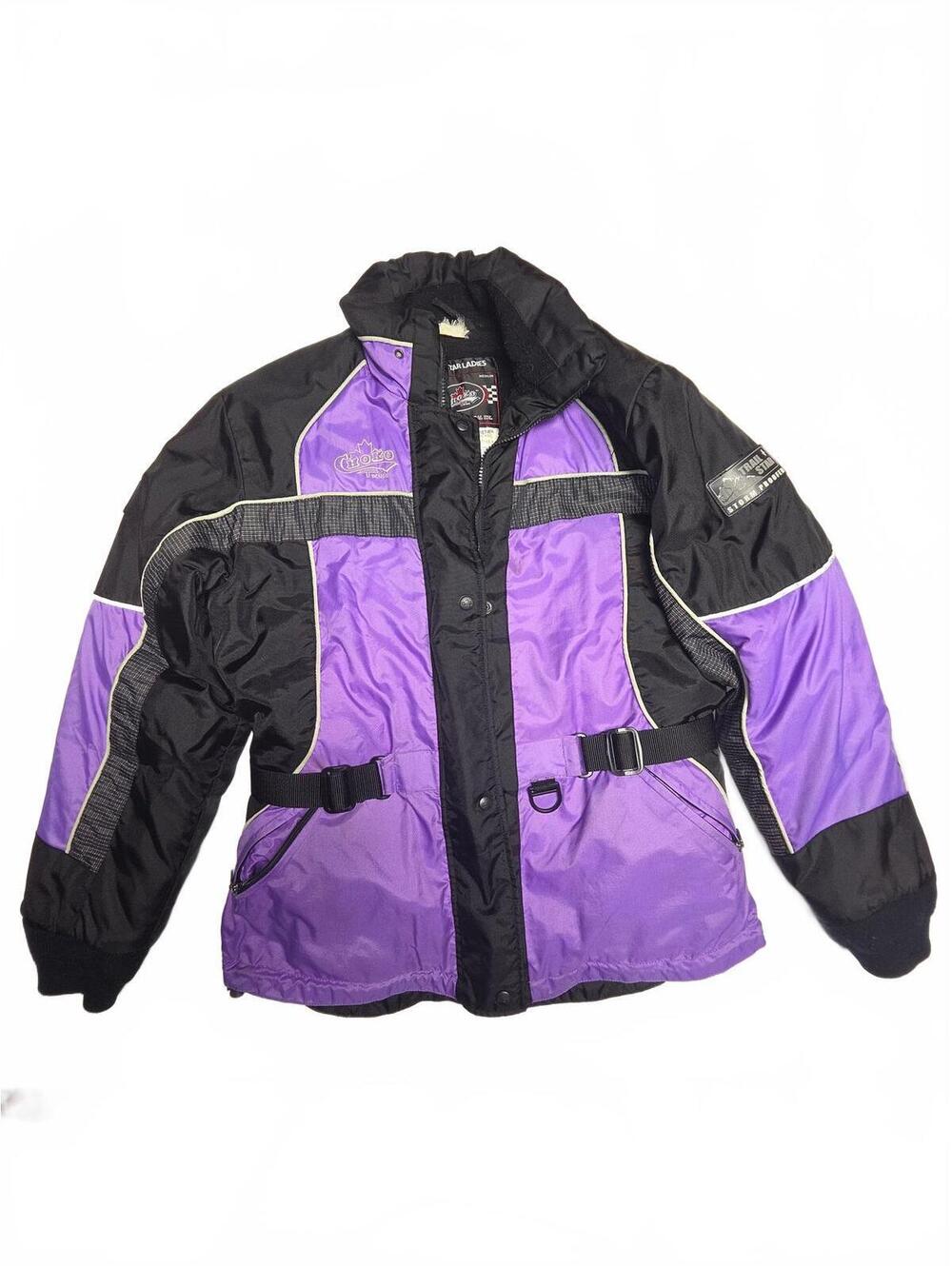 Choko Trail Star Ladies Black Purple Storm Proof Winter Snowmobile Ski Jacket M